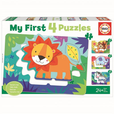 Educa Jungledyr, 4 puslespil 5-6-7-8 brikker ❤ Stort online udvalg i Educa Puzzle ❤ Billig fragt og hurtig levering 2 - 5 hverdage ❤ Varenummer: BGH-42159470412028 / Ean: '8412668188976 på lager - Udsalg på Alle produkter Spar op til 59% - Over 785 kendte brands på udsalg