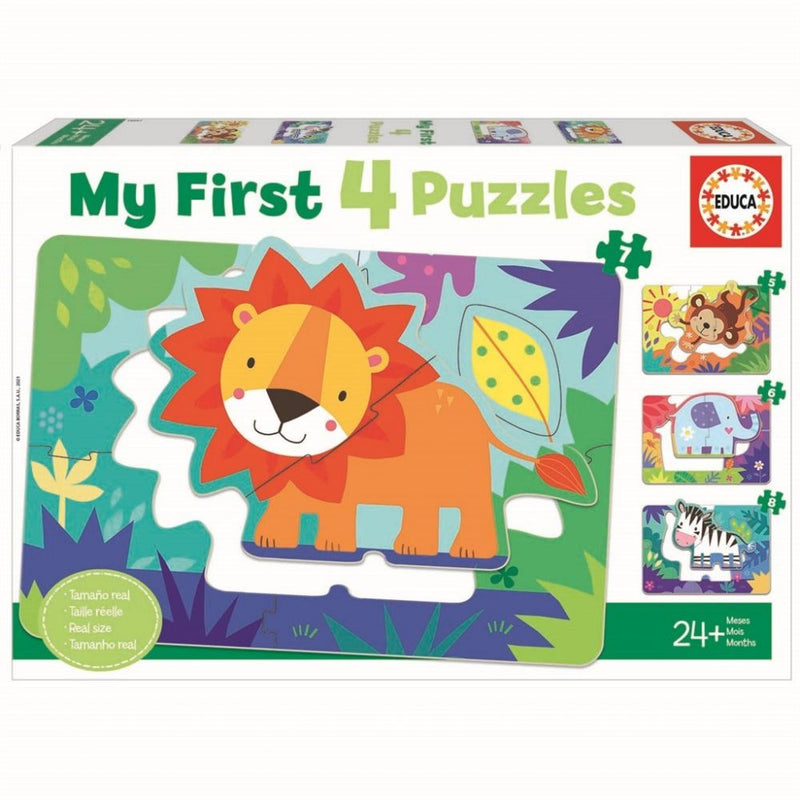 Educa Jungledyr, 4 puslespil 5-6-7-8 brikker ❤ Stort online udvalg i Educa Puzzle ❤ Billig fragt og hurtig levering 2 - 5 hverdage ❤ Varenummer: BGH-42159470412028 / Ean: &