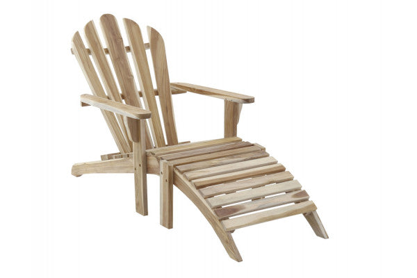 Produktbillede af Adirondackstol m/skammel Teak på tilbud i høj kvalitet
