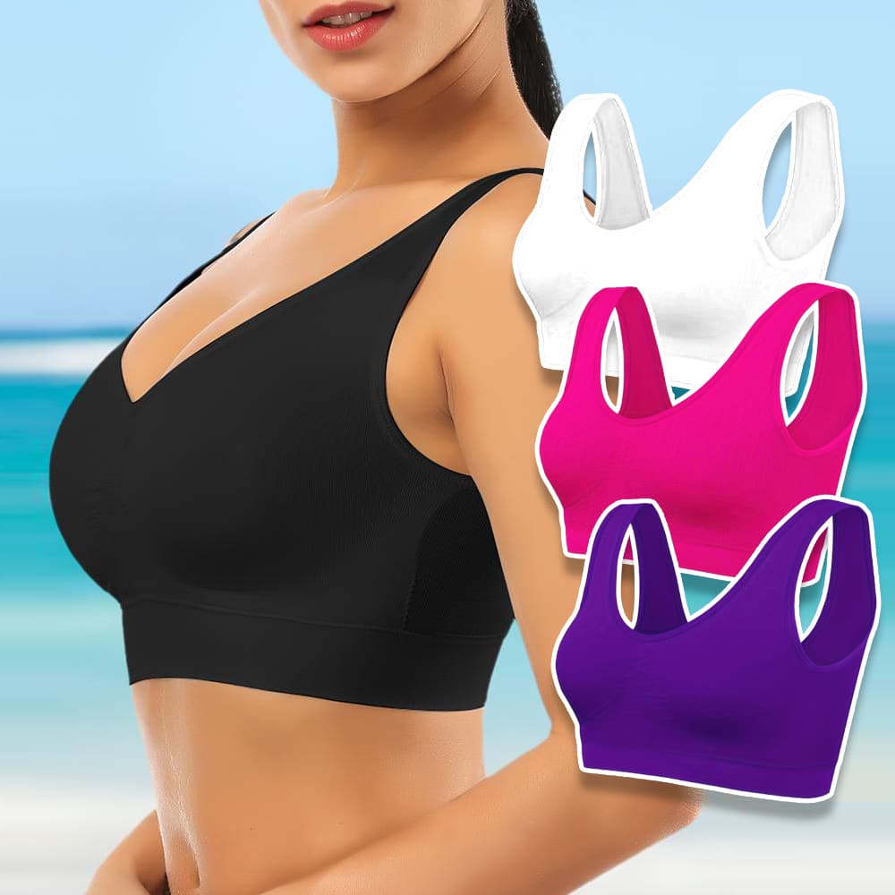 Produktbillede af Køb Ahh Bra pakke med 5 stk. sømløs bh (fås i flere forskellige farver) Sort (5 stk) / XL på tilbud