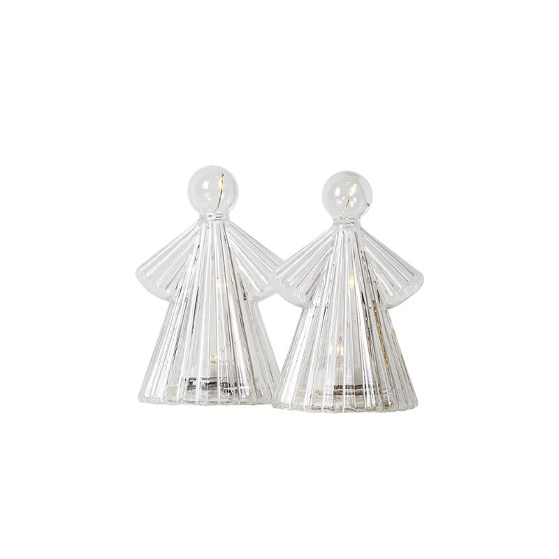 Produktbillede af Sirius Alberte engel 2stk H10cm Klar/Hvid i premium kvalitet