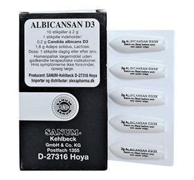 Produktbillede af Albicansan stikpiller 10 stk. på tilbud