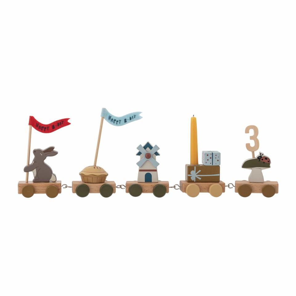 Produktbillede af Bloomingville Alfi Fødselsdagsdekoration Brun MDF i premium kvalitet