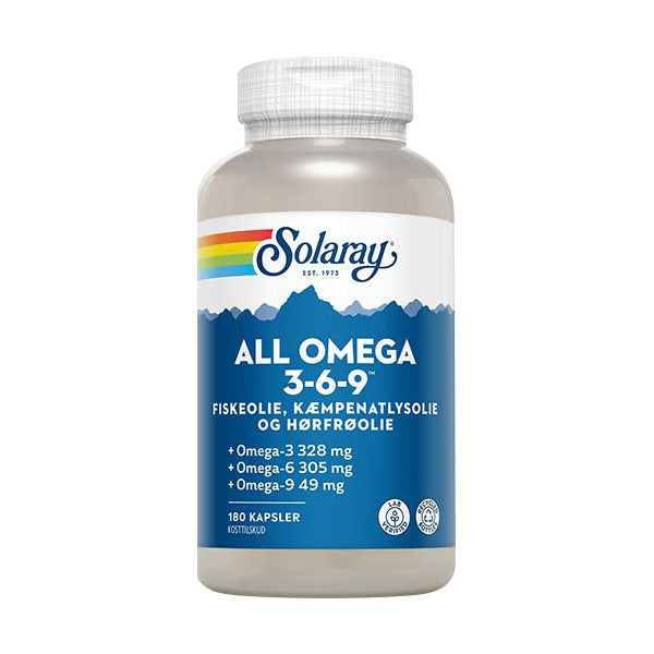 Produktbillede af Solaray All Omega 3-6-9 180 kaps. på tilbud
