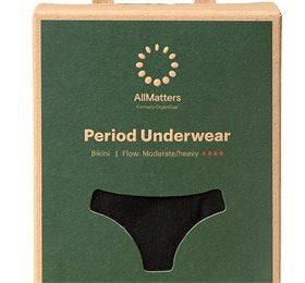 Detaljeret produktbillede af AllMatters Menstruationstrusser Bikini Underwear Moderate/heavy L på tilbud