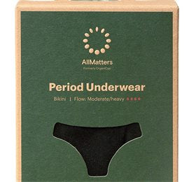 Detaljeret produktbillede af AllMatters Menstruationstrusser Bikini Underwear Moderate/heavy M på tilbud