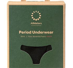 Detaljeret produktbillede af AllMatters Menstruationstrusser Bikini Underwear Moderate/heavy S på tilbud
