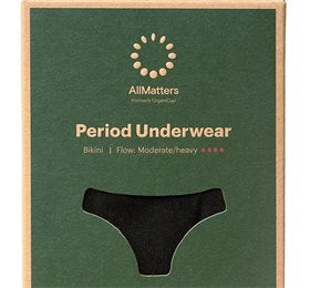 Detaljeret produktbillede af AllMatters Menstruationstrusser Bikini Underwear Moderate/heavy XS på tilbud