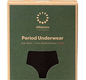 Detaljeret produktbillede af AllMatters Menstruationstrusse High Waist Underwear Moderate/heavy L på tilbud