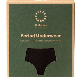 Detaljeret produktbillede af AllMatters Menstruationstrusse High Waist Underwear Moderate/heavy M på tilbud