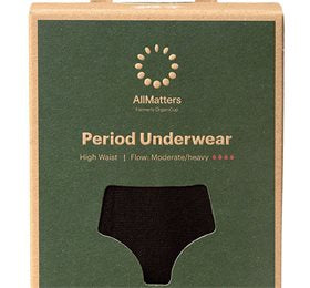 Detaljeret produktbillede af AllMatters Menstruationstrusse High Waist Underwear Moderate/heavy S på tilbud