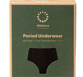 Detaljeret produktbillede af AllMatters Menstruationstrusse High Waist Underwear Moderate/heavy XS på tilbud