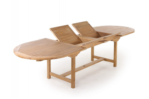 Produktbillede af Alma Teak udtræksbord 100x200/250/300 cm på tilbud i høj kvalitet