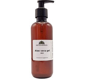 Detaljeret produktbillede af Urtegaarden Aloe Vera Gel 250ml. på tilbud