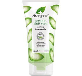 Detaljeret produktbillede af Dr Organic Aloe Vera Soothing Face Wash 150 ml på tilbud