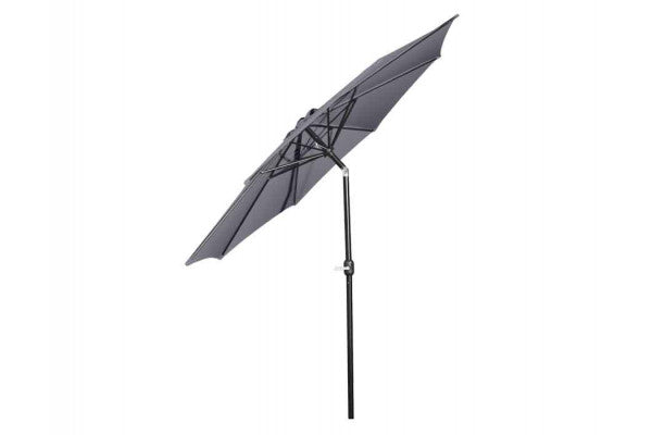 Produktbillede af Alu parasol m/krank og tilt Ø 3 meter Grå på tilbud i høj kvalitet