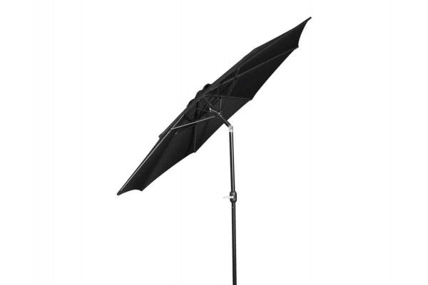 Produktbillede af Alu parasol m/krank og tilt Ø 3 meter Sort på tilbud i høj kvalitet