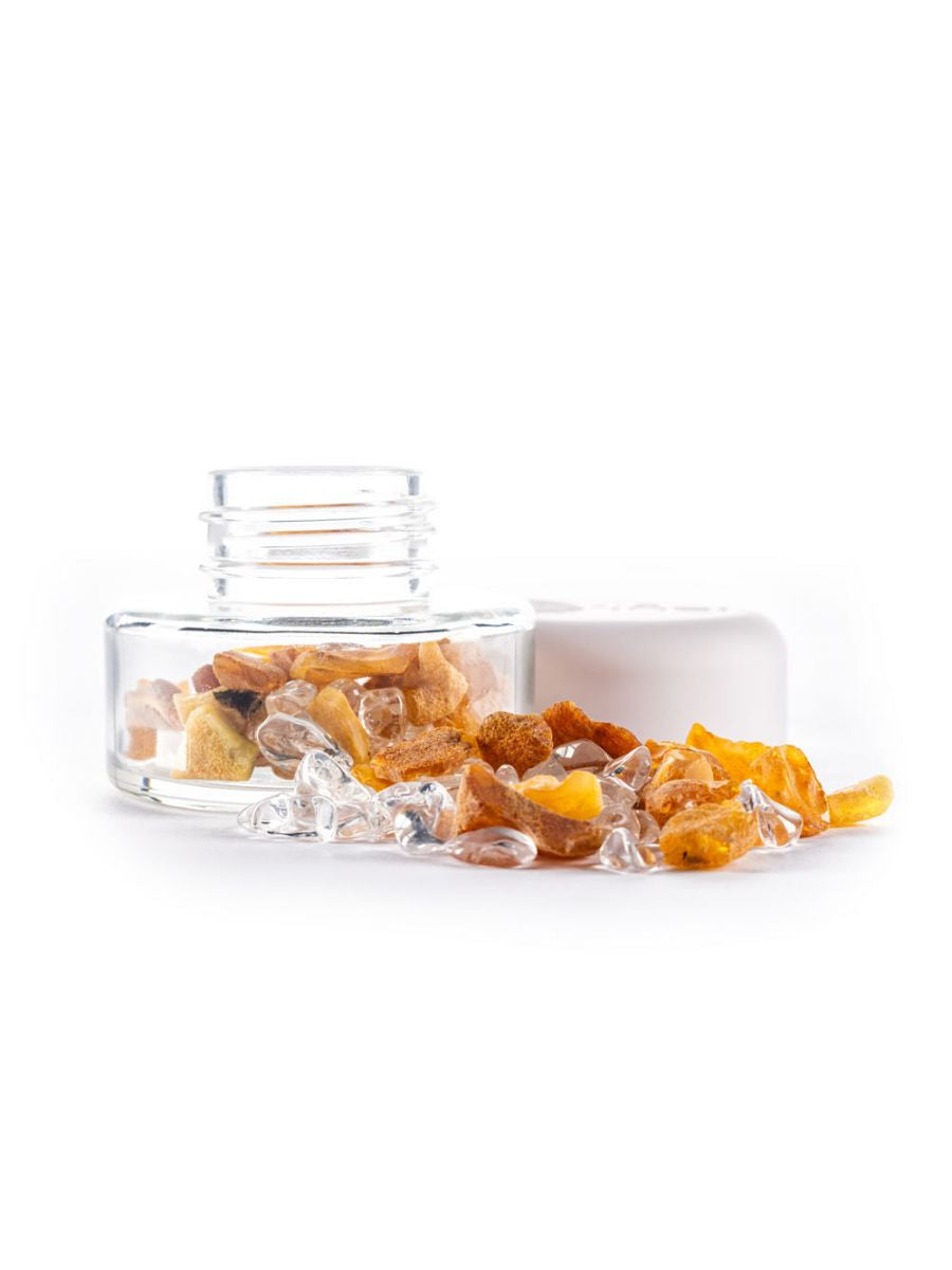 Detaljeret produktbillede af inu! Crystal Jar AMBER på tilbud