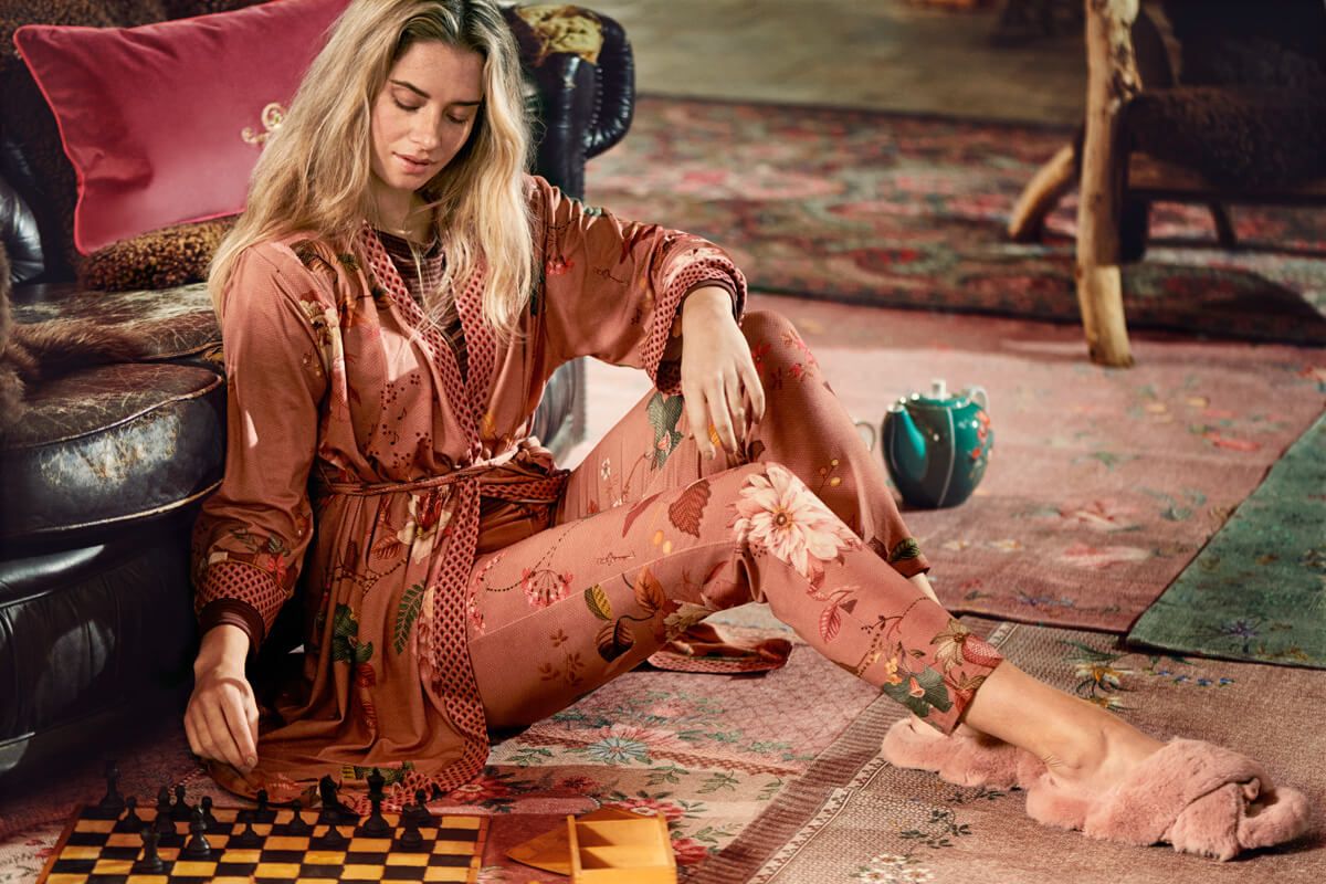 Produktbillede af XS Naomi Kimono Tokyo Bouquet Terra på tilbud i høj kvalitet