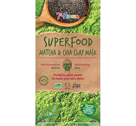 Detaljeret produktbillede af Ansigtmaske Superfood Matcha & Chia 7th Heaven 10 g på tilbud