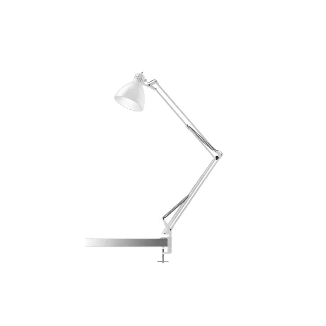 Produktbillede af Archi T1 Junior Bordlampe med klemme Mat Hvid Så længe lager haves Nordic Living i premium kvalitet