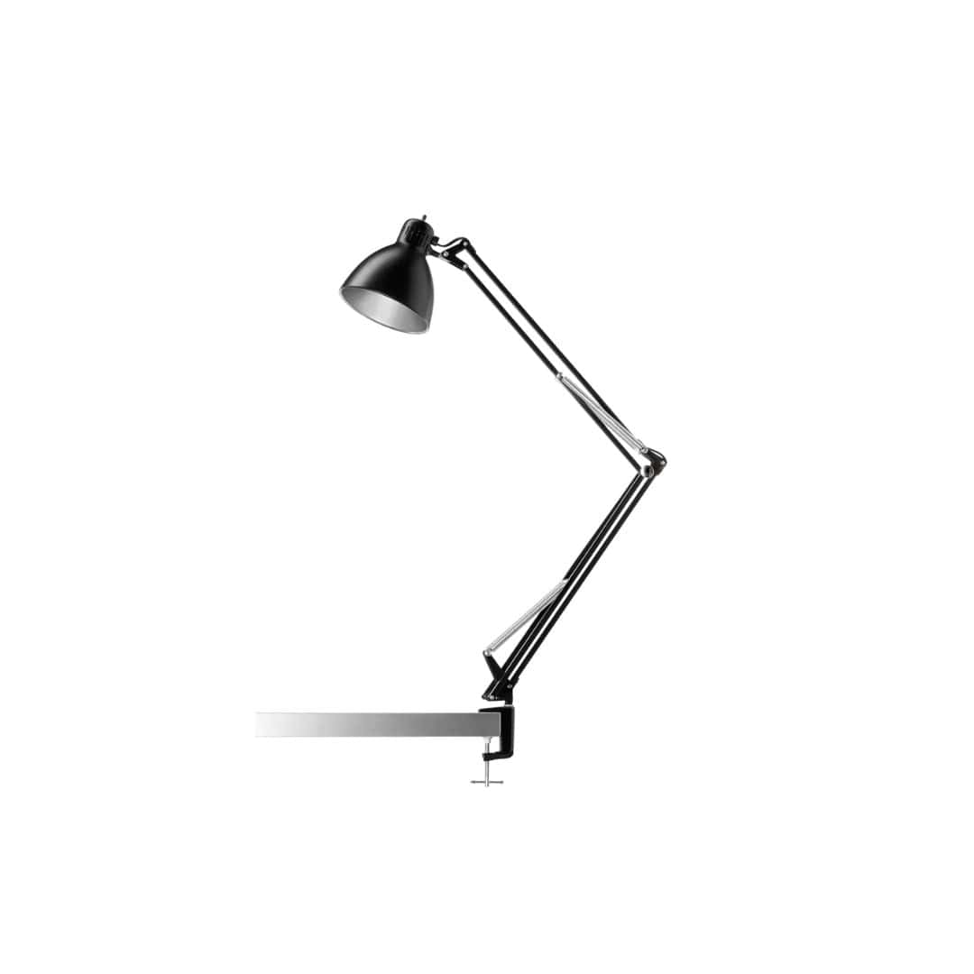 Produktbillede af Archi T1 Junior Bordlampe med klemme Mat Sort Nordic Living i premium kvalitet