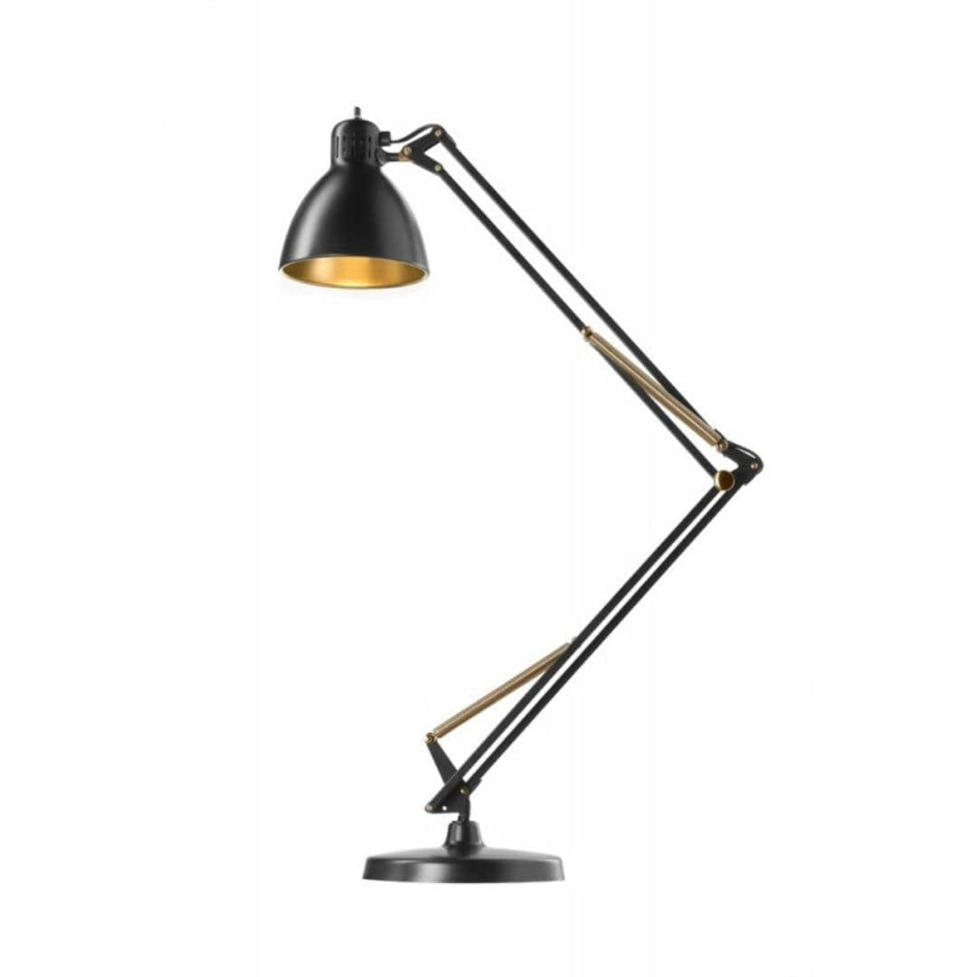 Produktbillede af Archi T2 Bordlampe på base Sort/Guld Nordic Living i premium kvalitet
