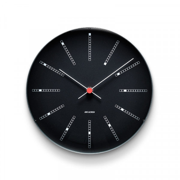 Produktbillede af Arne Jacobsen Bankers Vægur Ø29 cm sort i premium kvalitet