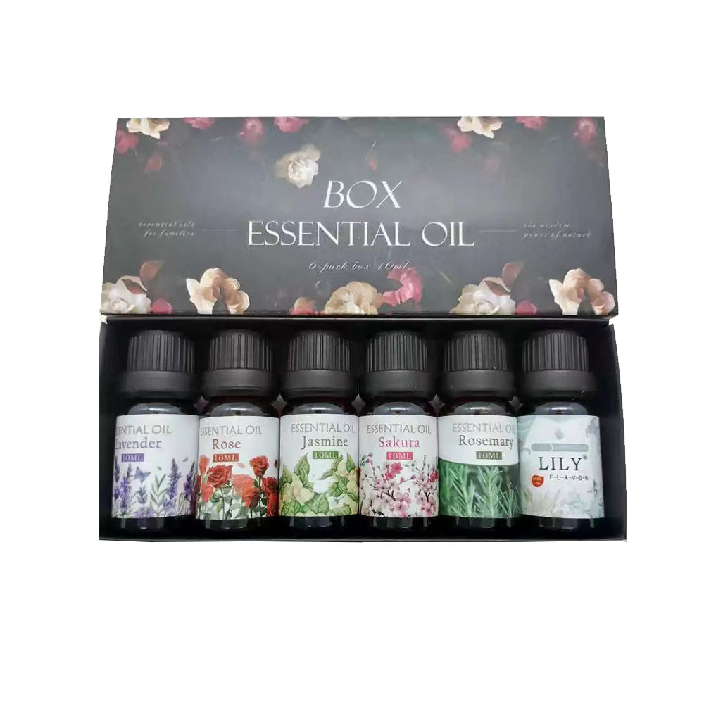 Produktbillede af Æteriske olier til diffuser 6 blomsterdufte til aromaterapi på tilbud