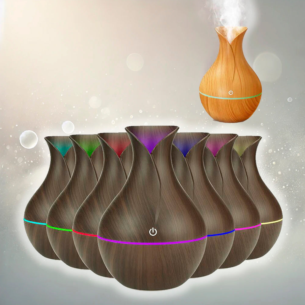 Produktbillede af Aroma Diffuser 130 ml med elegant design Mørkebrun på tilbud