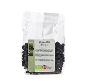Detaljeret produktbillede af Biogan Aroniabær tørrede Ø 100g. på tilbud