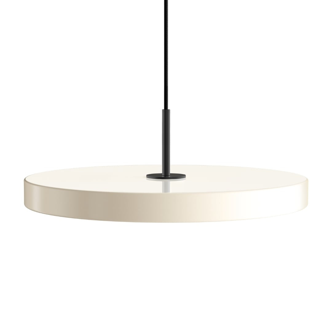 Asteria Plus Medium Pendel Pearl White m/ Sorttop Umage