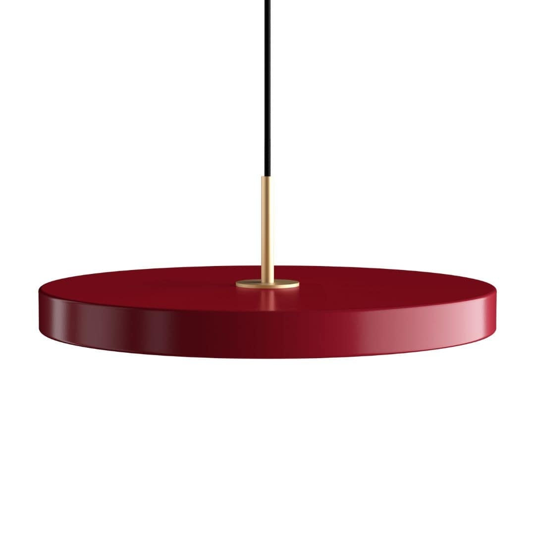 Asteria Plus Medium Pendel Ruby Red m/ Messingtop Umage