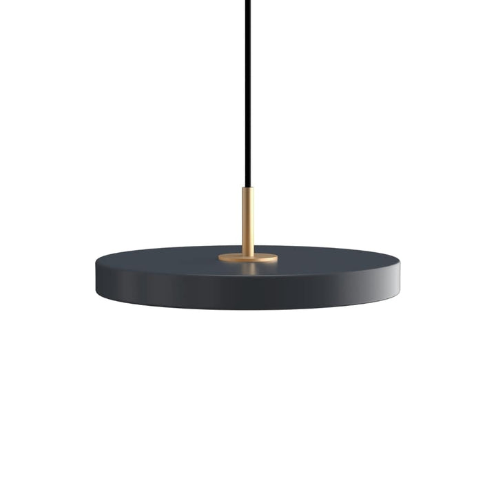 Asteria Plus Mini Pendel Anthracite Grey m/ Messingtop Umage