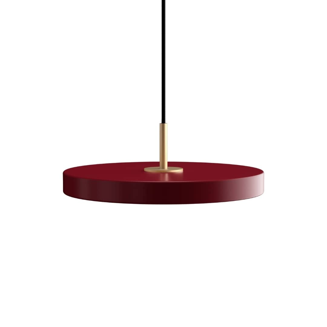 Asteria Plus Mini Pendel Ruby Red m/ Messingtop Umage
