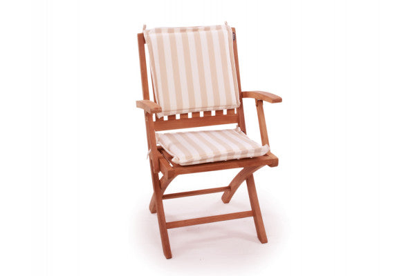 Produktbillede af Aston Sædehynde 38x38 cm Beige-Hvid stribet på tilbud i høj kvalitet