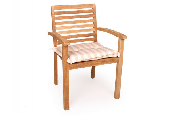 Produktbillede af Aston Sædehynde 45x50 cm Beige-Hvid stribet på tilbud i høj kvalitet