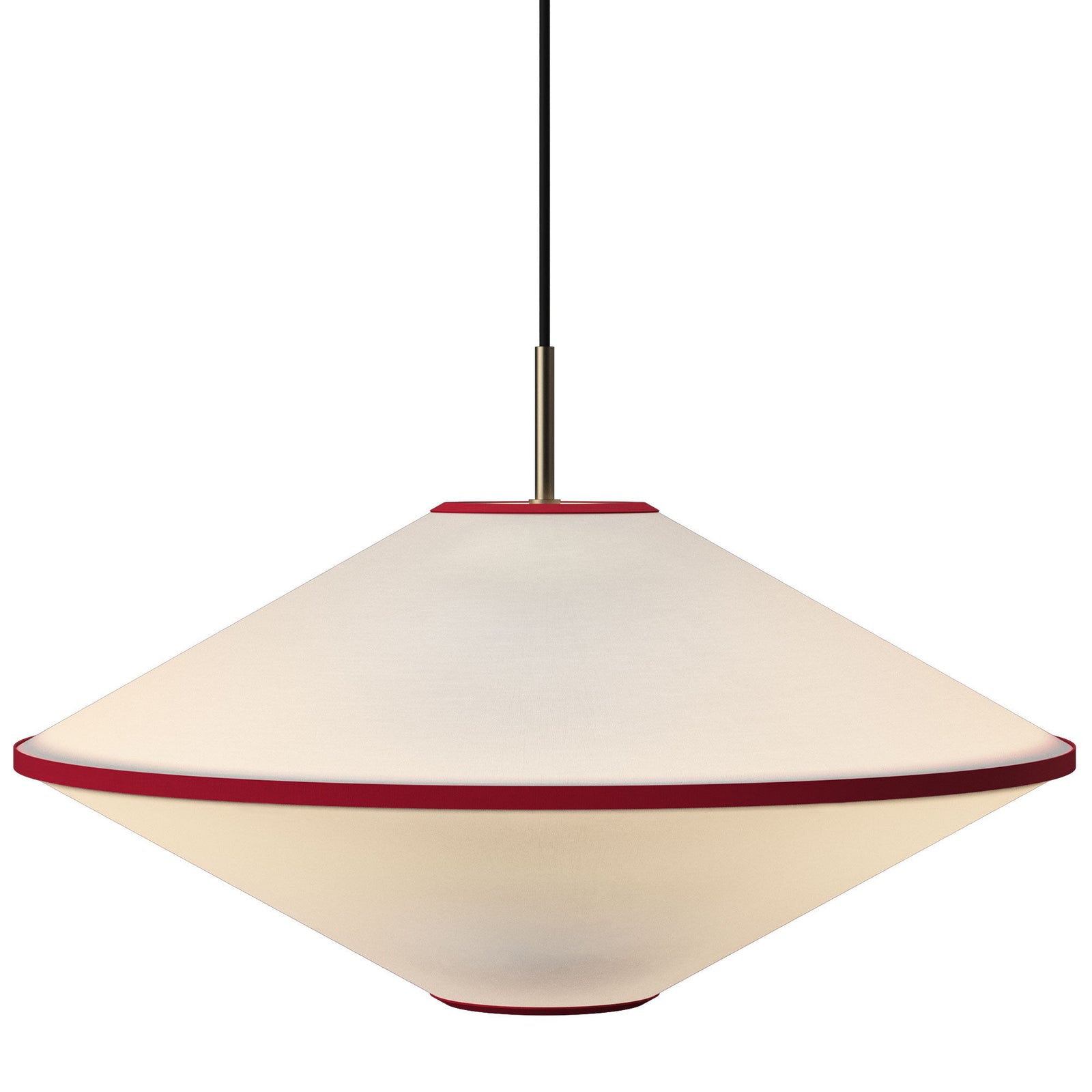 Edgeform Edgeform Tafta Pendel 52 cm, rød/offwhite – produktbillede (Lampe)