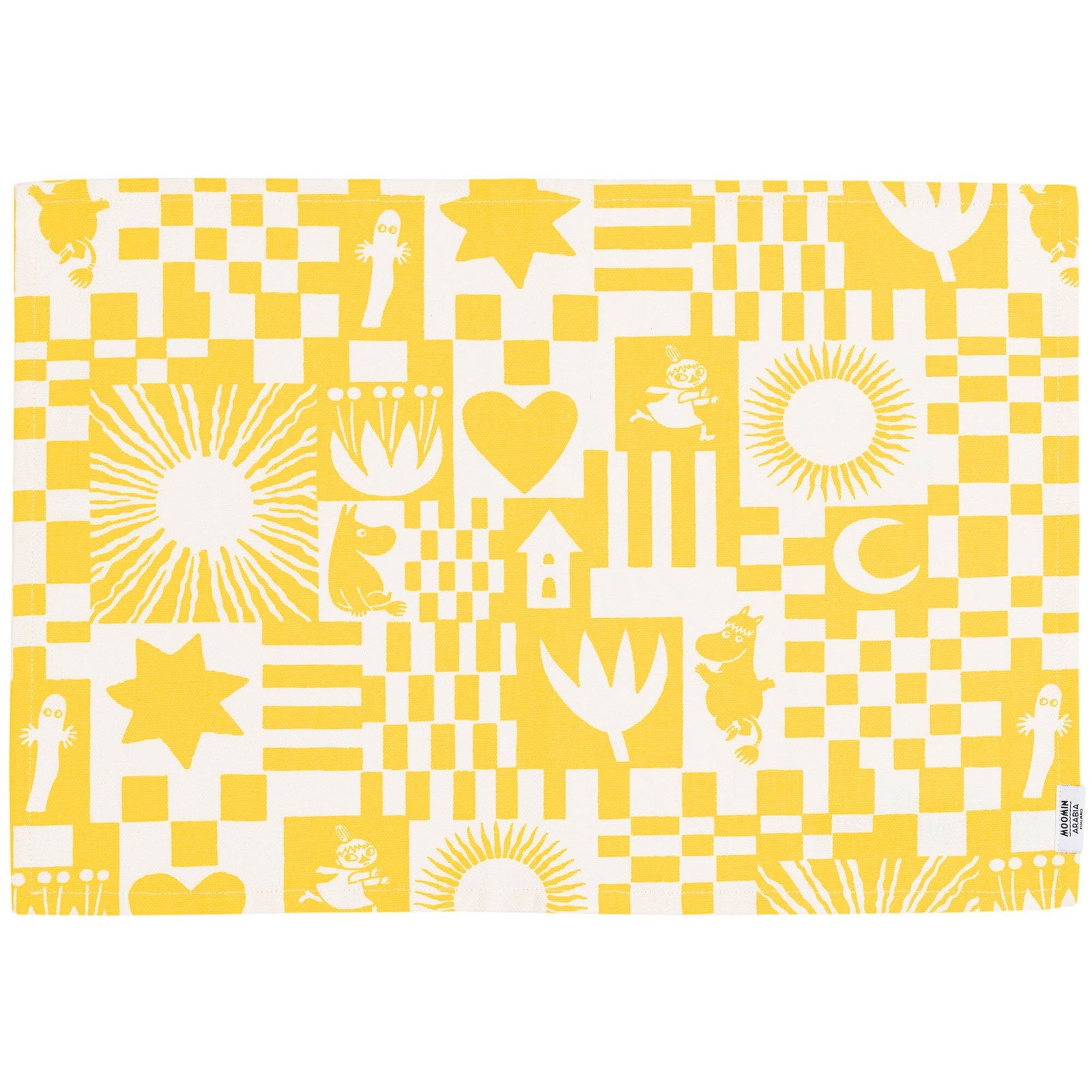 Arabia Arabia Mumin Fest Dækkeserviet, gul – produktbillede (Bordskåner)