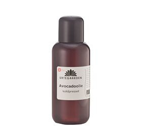 Detaljeret produktbillede af Urtegaarden Avocadoolie ØKO 100ml. på tilbud