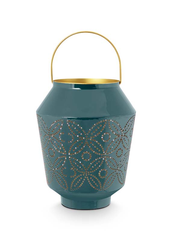 Produktbillede af Lantern Enamelled Blue 29cm på tilbud i høj kvalitet
