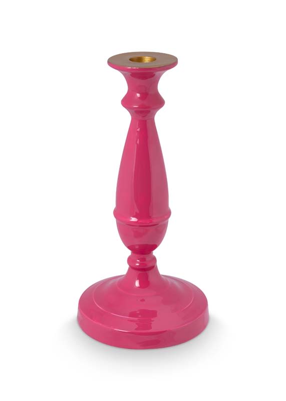 Produktbillede af Candle Holder Small Metal Pink 24cm på tilbud i høj kvalitet