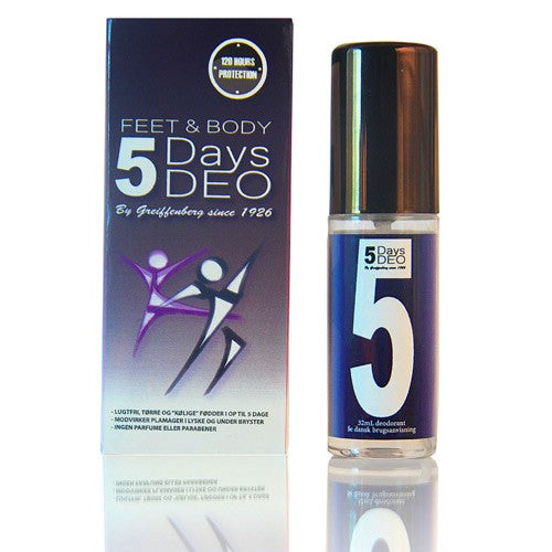 Produktbillede af 5 Days Deodorant Feet & Body på tilbud