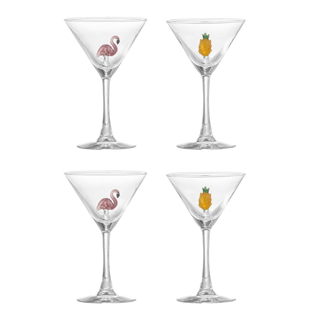 Produktbillede af BLOOMINGVILLE Misa cocktailglas klar glas sæt af 4 i premium kvalitet