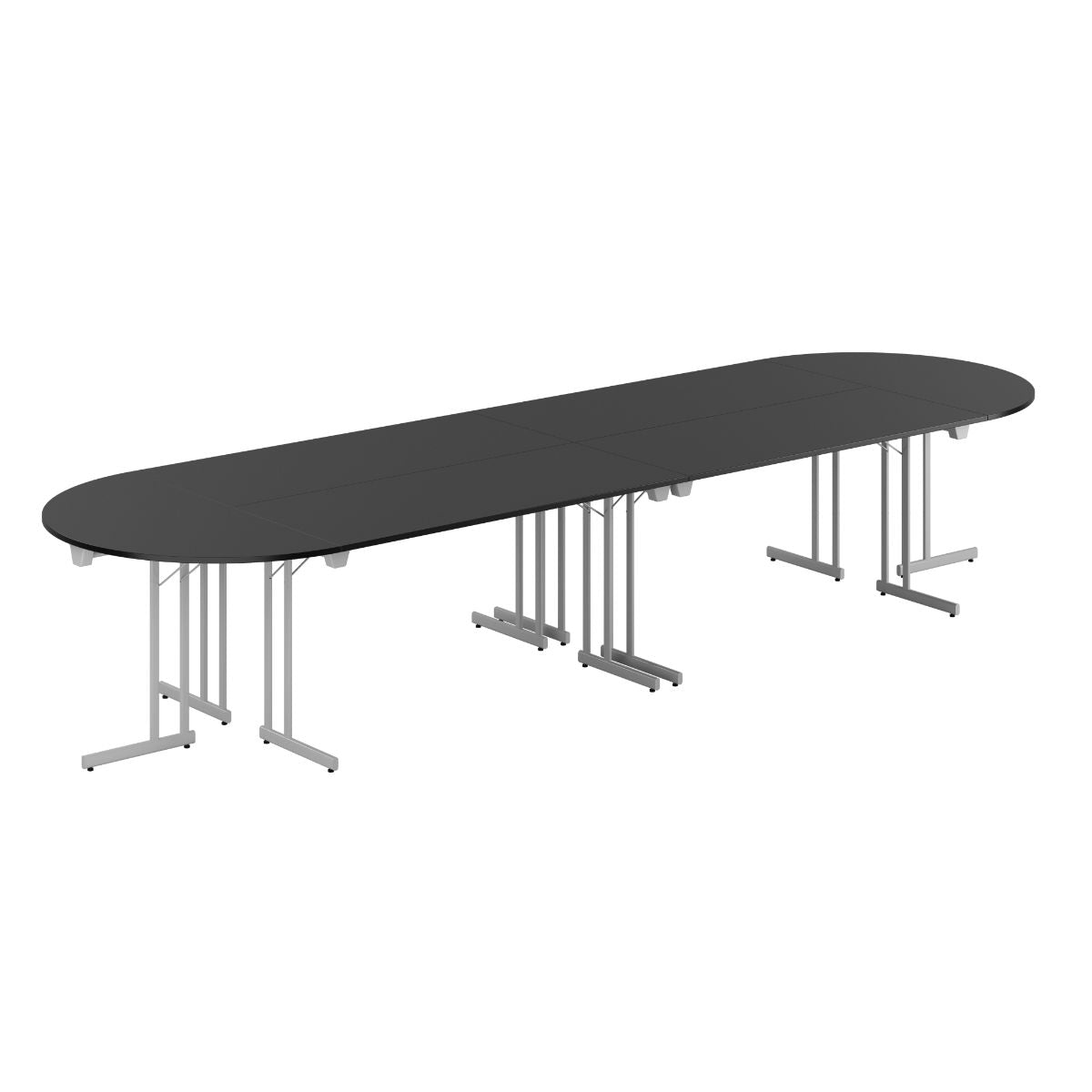 Produktbillede af Konferencebord 400x120cm Sammenklappeligt bord Sort-grå på tilbud