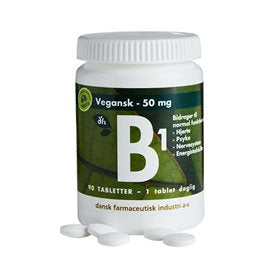 Detaljeret produktbillede af DFI B1 50 mg Vegansk 90 tab. på tilbud