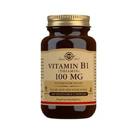 Produktbillede af Solgar B1-vitamin 100 mg (Thiamin) 100 kap. på tilbud