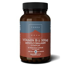 Produktbillede af Terranova B12 vitamin 500 mcg 50 kapsler på tilbud