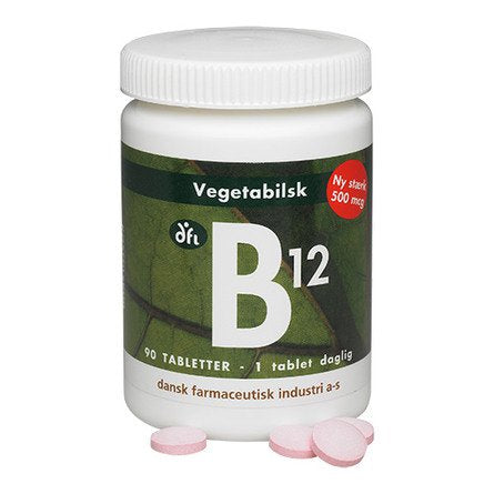 Produktbillede af DFI B12 vitamin 500 mcg 90 tabl. på tilbud
