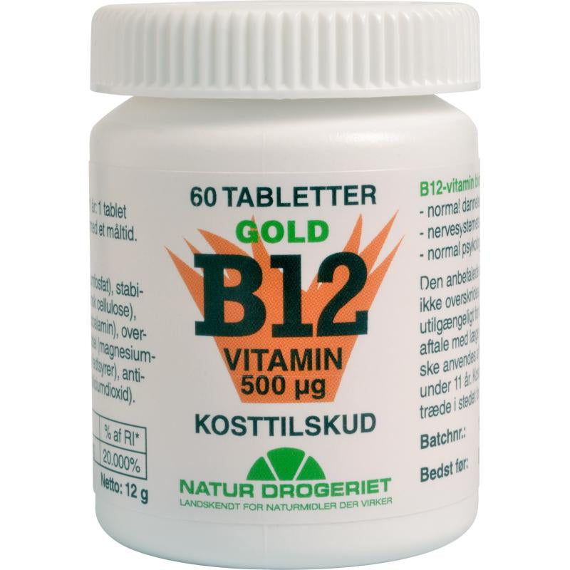 Produktbillede af ND B12 vitamin 500 ug 60 tabletter på tilbud